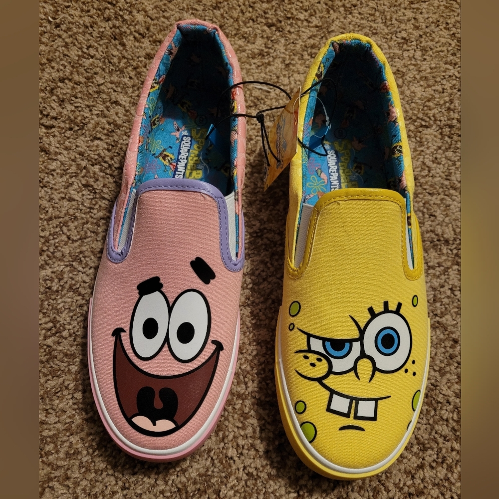Nickelodeon SpongeBob Women's Slip-On Canvas Sneakers Size 9
